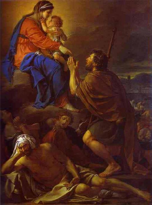Jacques-Louis David Saint Roch Interceding with the Virgin for the Plague Stricken oil painting image